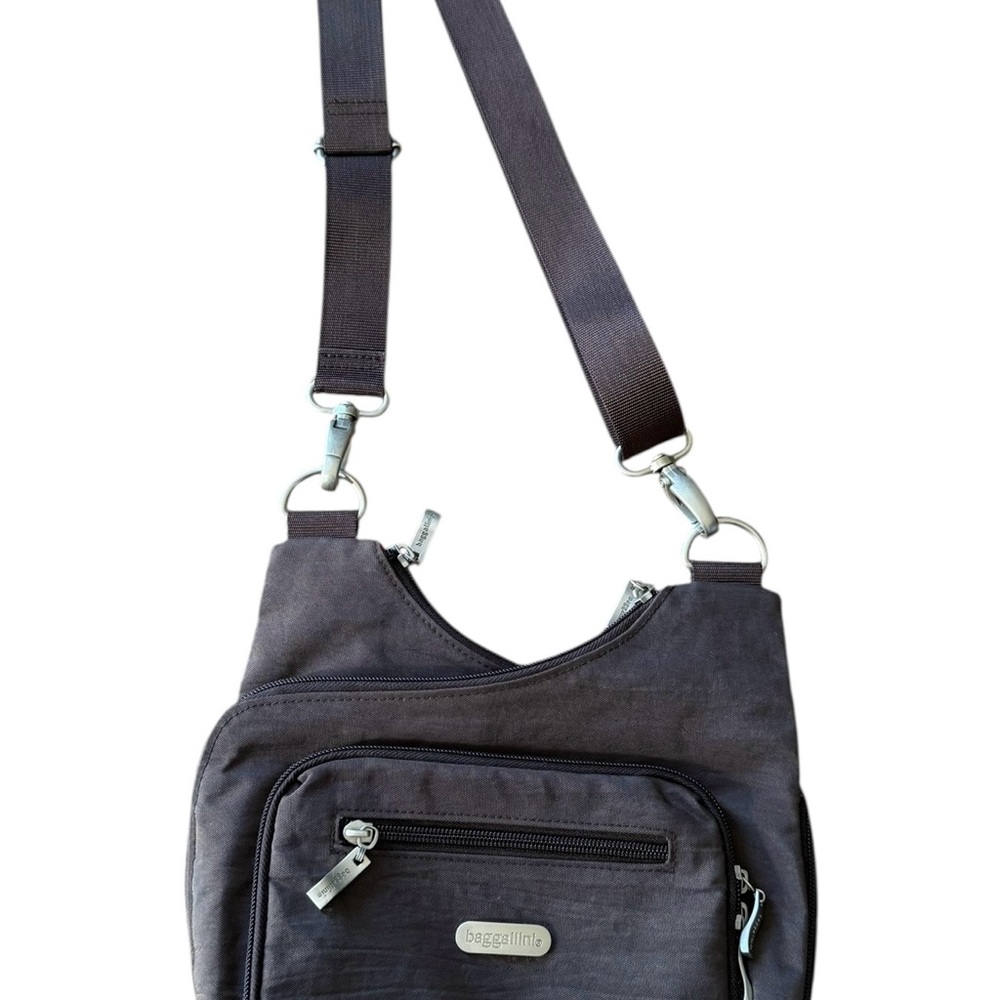 Baggallini Dark Brown Crisscross Crossbody Bag
